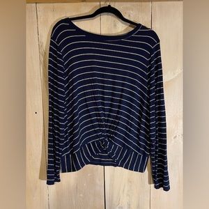 Women’s blue striped top